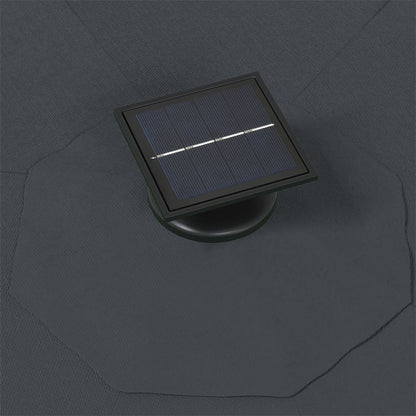 Saulessargs Ar Metāla Kātu Un Led, Antracītpelēks, 300 Cm