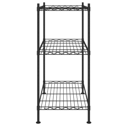 3 Līmeņu Glabāšanas Plaukts, , Melns, 150 Kg