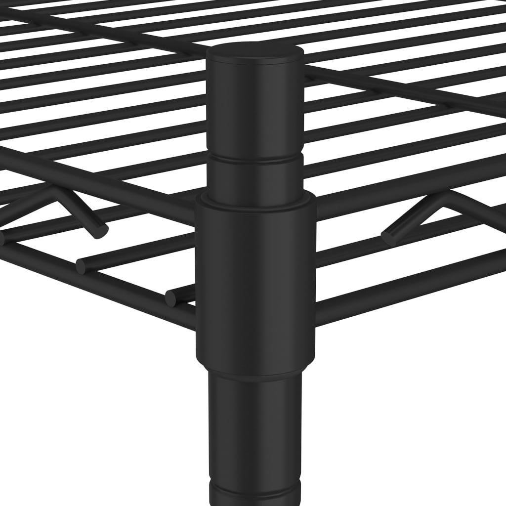 3 Līmeņu Glabāšanas Plaukts, , Melns, 150 Kg