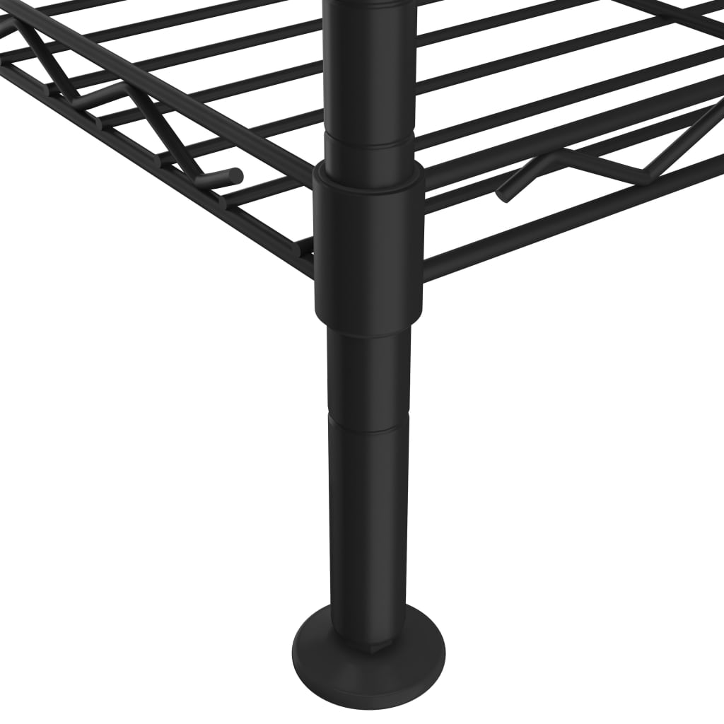 3 Līmeņu Glabāšanas Plaukts, , Melns, 150 Kg
