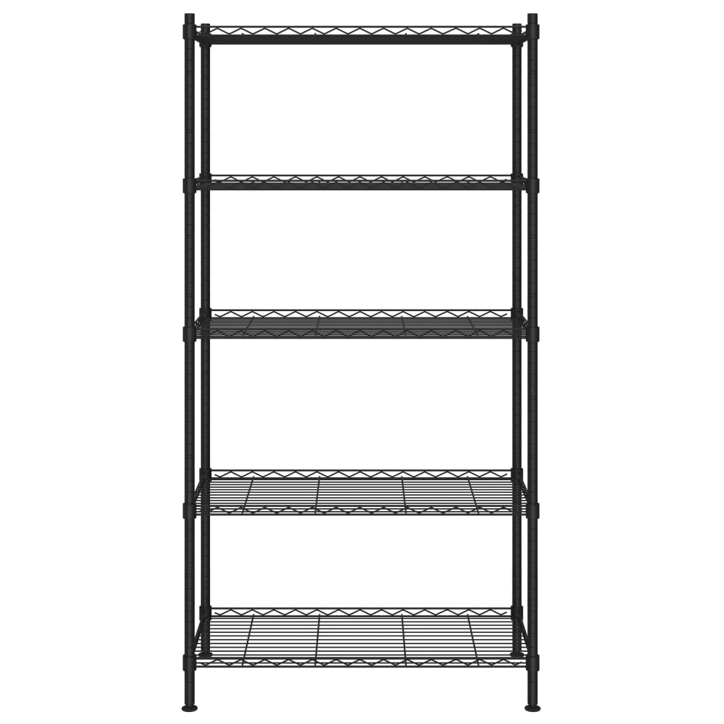 5 Līmeņu Plaukts, , Melns, 250 Kg