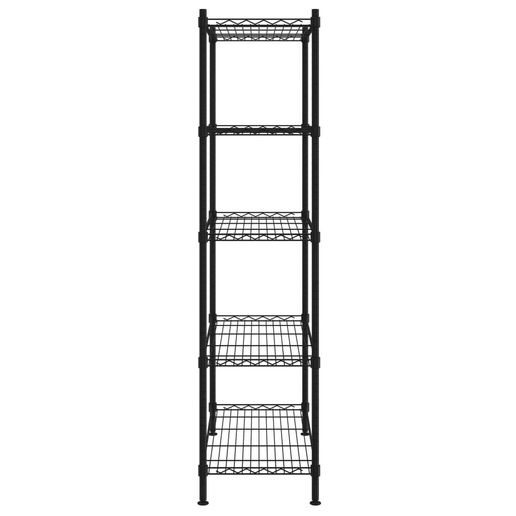 5 Līmeņu Plaukts, , Melns, 250 Kg