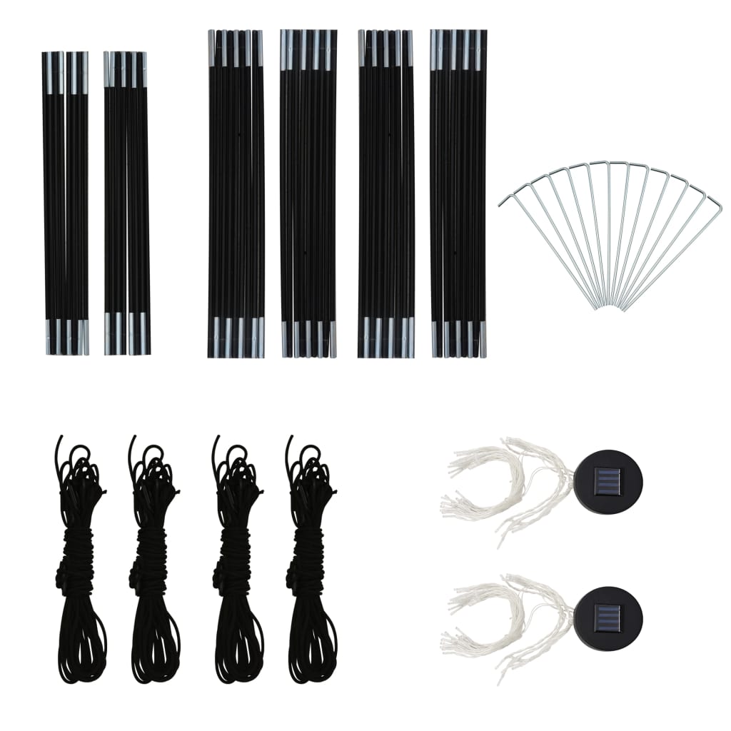 Svinību Telts Ar Led Un 4 Sānu Sienām, 3,6X3,6X2,3 M, Kamuflāža