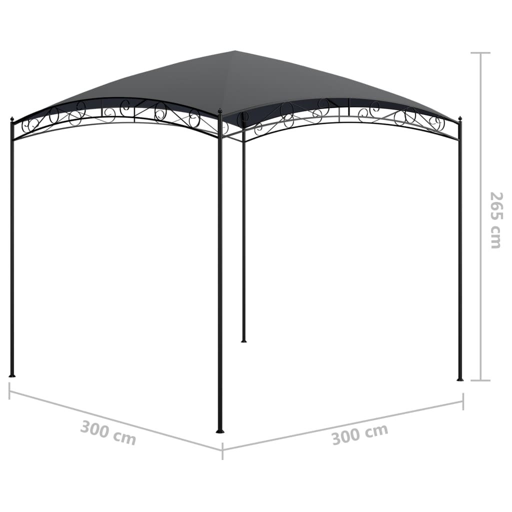Dārza Nojume, 3X3X2,65 M, Antracītpelēka, 180 G/M²