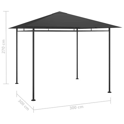 Dārza Nojume, 3X3X2,7 M, Antracītpelēka, 180 G/M²