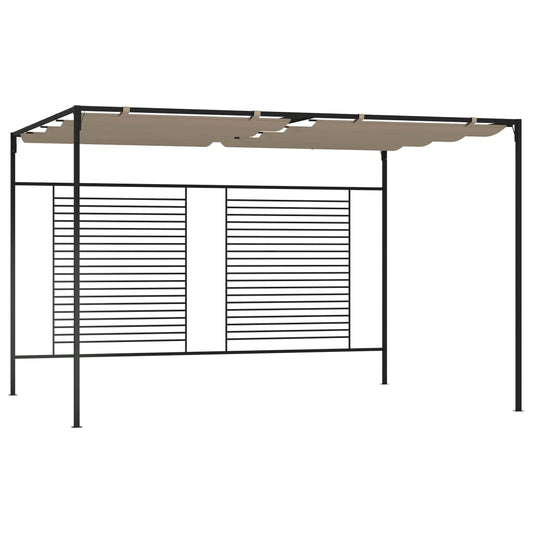 Dārza Nojume Ar Izvelkamu Jumtu, 3X4X2,3 M, Brūna, 180 G/M²