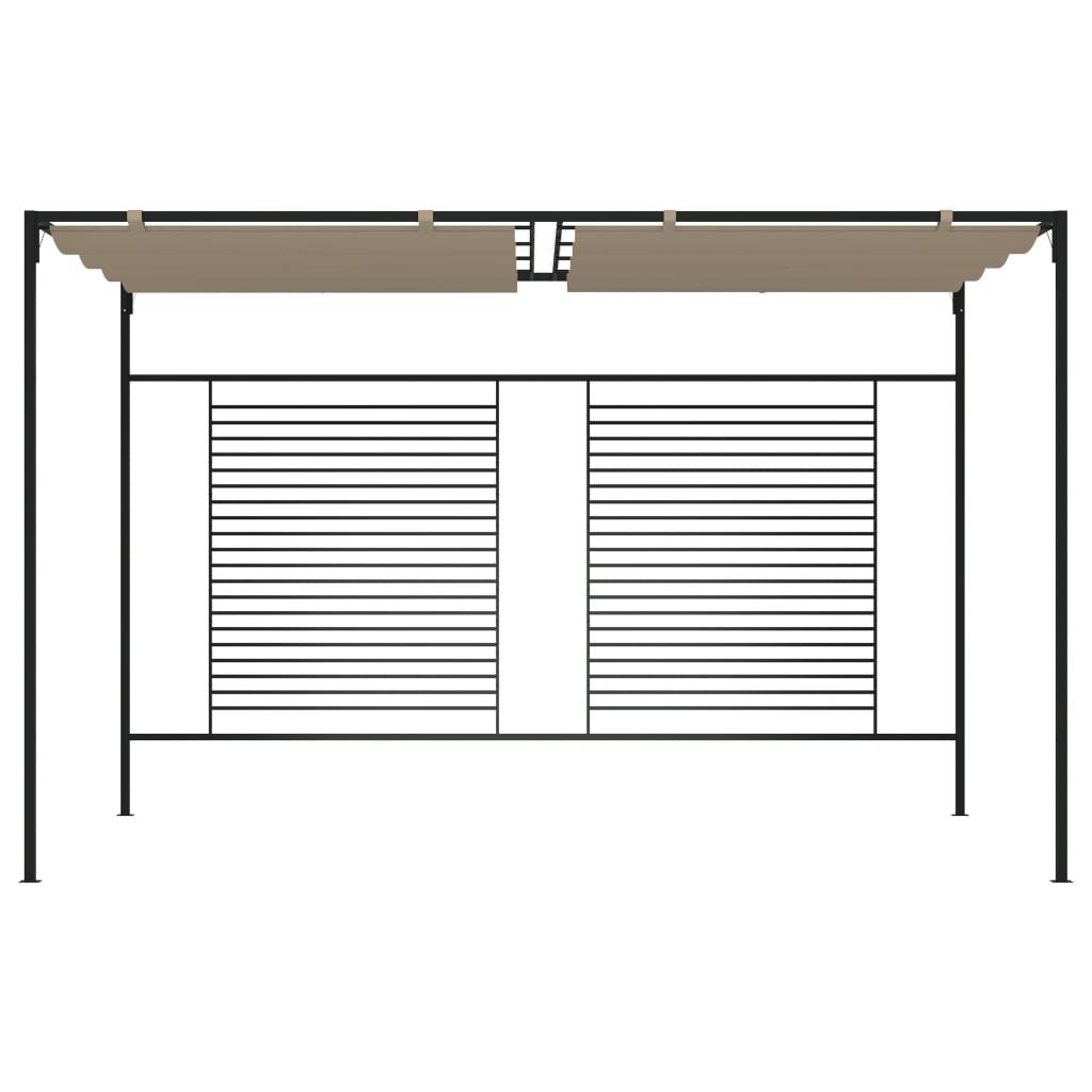 Dārza Nojume Ar Izvelkamu Jumtu, 3X4X2,3 M, Brūna, 180 G/M²