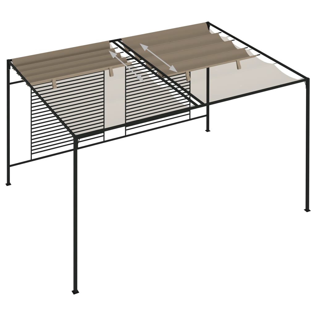 Dārza Nojume Ar Izvelkamu Jumtu, 3X4X2,3 M, Brūna, 180 G/M²