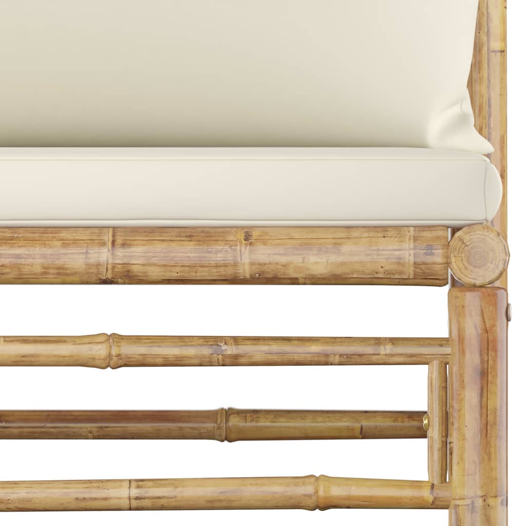 8-Daļīgs Dārza Atpūtas Mēbeļu Komplekts Ar Matračiem, Bambuss