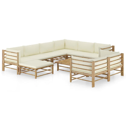 8-Daļīgs Dārza Atpūtas Mēbeļu Komplekts Ar Matračiem, Bambuss