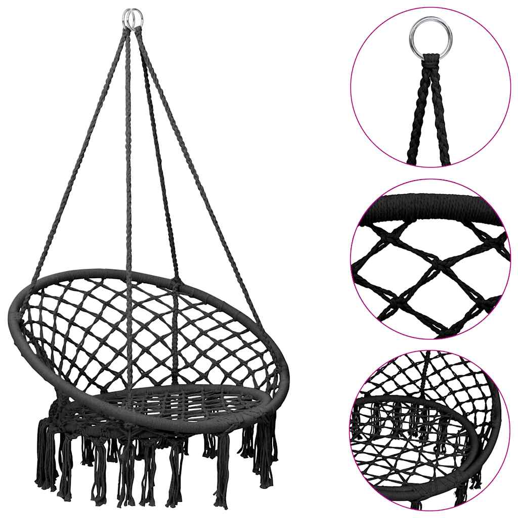 Piekarams Šūpuļkrēsls, 80 Cm, Antracītpelēks