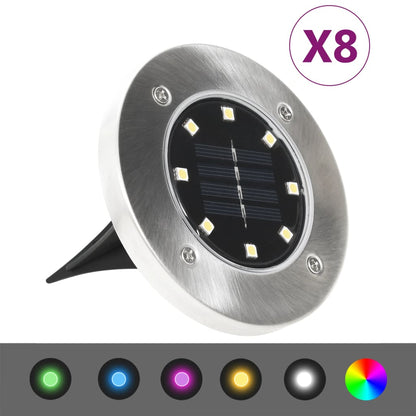 Solārās Zemes Lampas, 8 Gab., Led, S