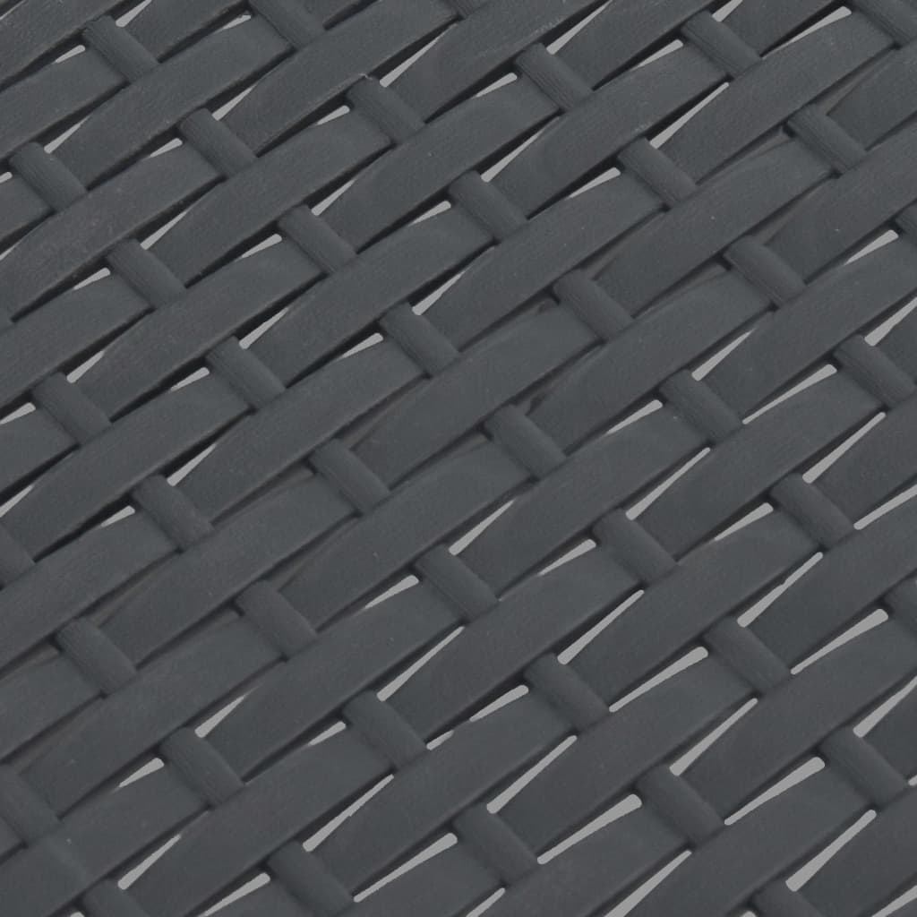 Dārza Galds, 58X58X41 Cm, Antracītpelēks, Pp Rotangpalma