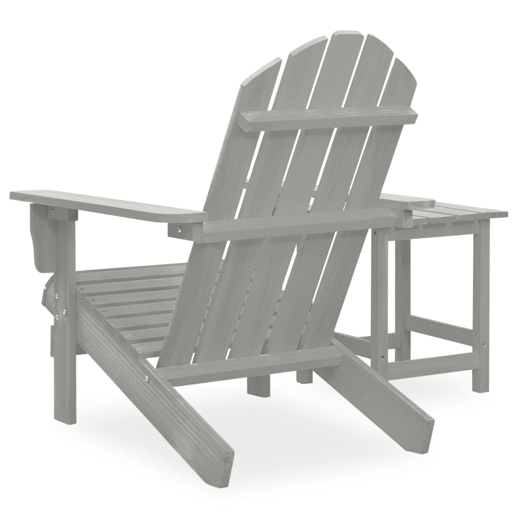 Dārza Krēsls Ar Galdiņu, Egles Masīvkoks, Pelēks