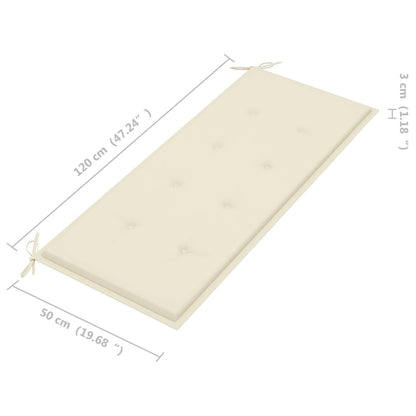 Dārza Sols Ar Matraci, 120 Cm, Akācijas Masīvkoks