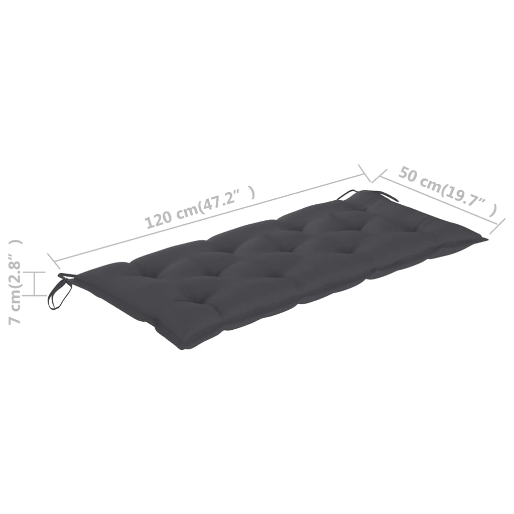 Dārza Sols Ar Matraci, 120 Cm, Akācijas Masīvkoks