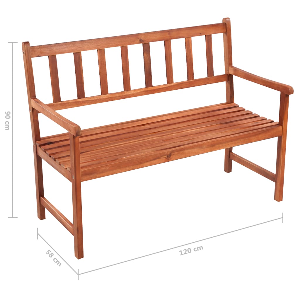 Dārza Sols Ar Matraci, 120 Cm, Akācijas Masīvkoks