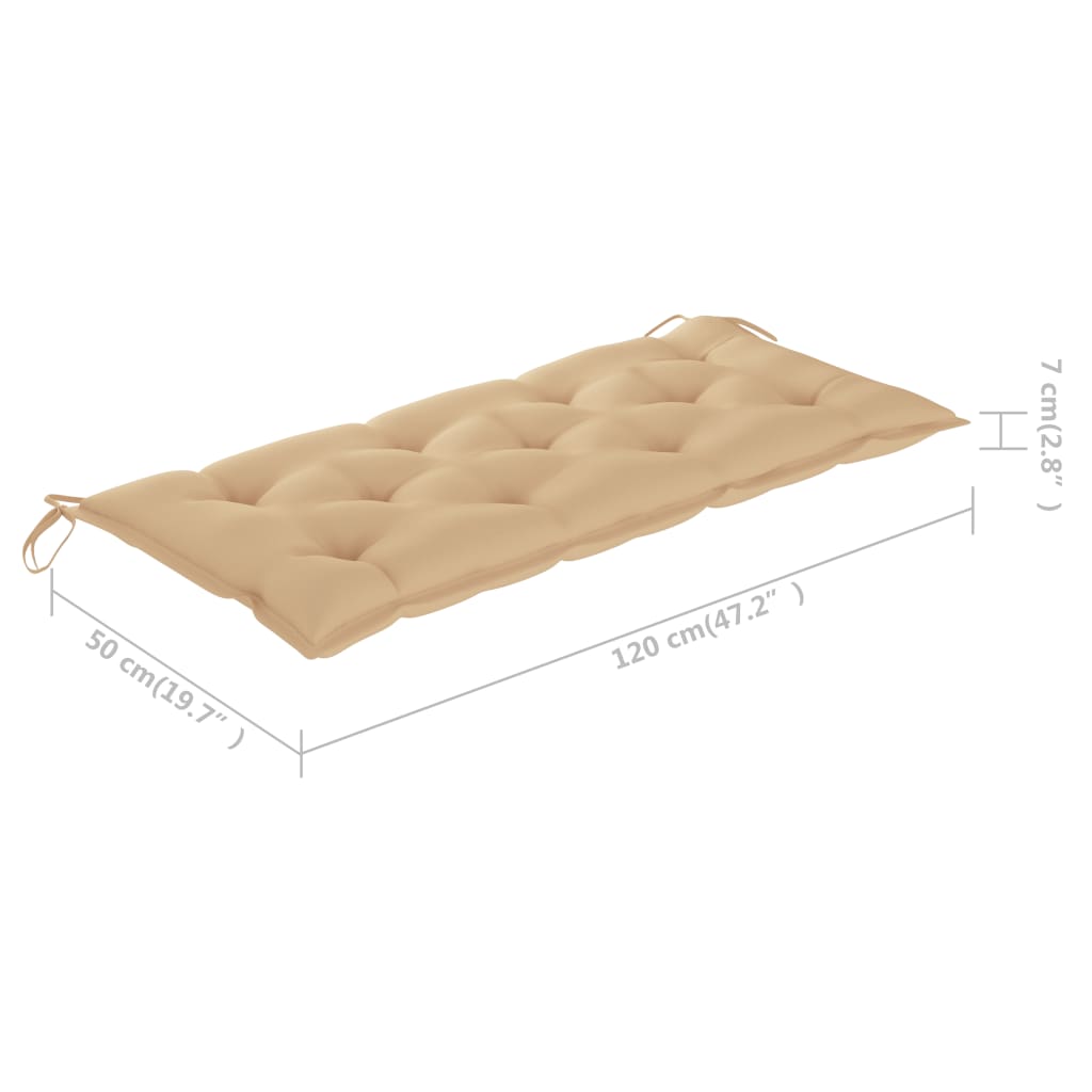 Dārza Sols Ar Matraci, 120 Cm, Akācijas Masīvkoks