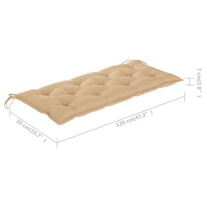 Dārza Sols Ar Matraci, 120 Cm, Akācijas Masīvkoks