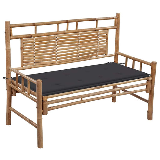 Dārza Sols Ar Matraci, 120 Cm, Bambuss