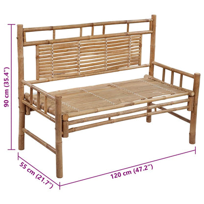 Dārza Sols Ar Matraci, 120 Cm, Bambuss