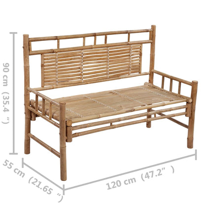Dārza Sols Ar Matraci, 120 Cm, Bambuss