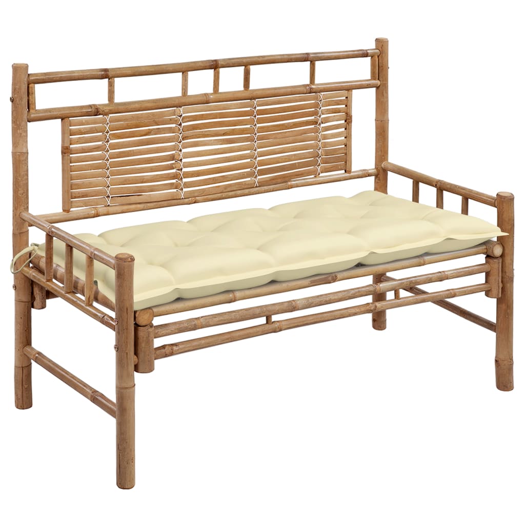 Dārza Sols Ar Matraci, 120 Cm, Bambuss