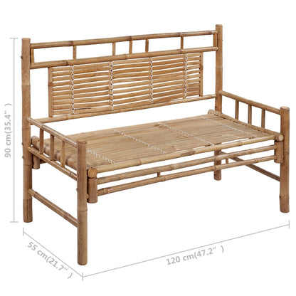 Dārza Sols Ar Matraci, 120 Cm, Bambuss