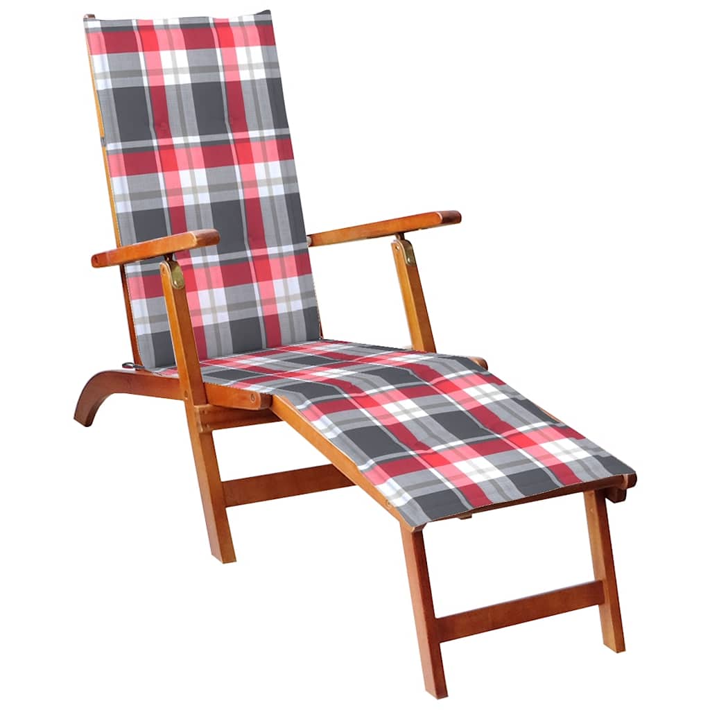 Atpūtas Krēsls Ar Kāju Balstu Un Matraci, Akācijas Masīvkoks