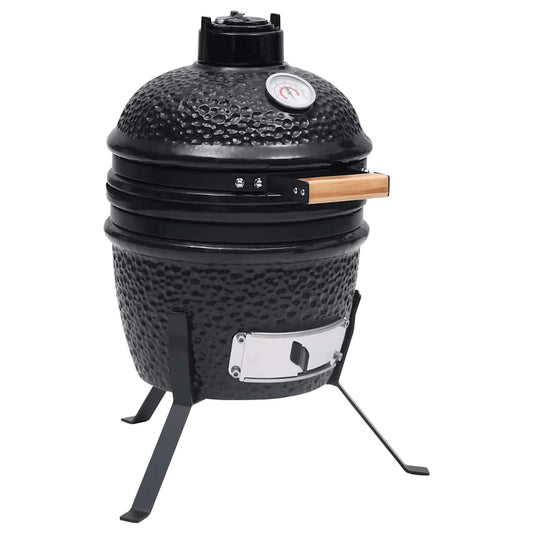 Kamado Grils, Kūpinātava, Keramika, 56 Cm, Melns