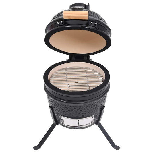 Kamado Grils, Kūpinātava, Keramika, 56 Cm, Melns