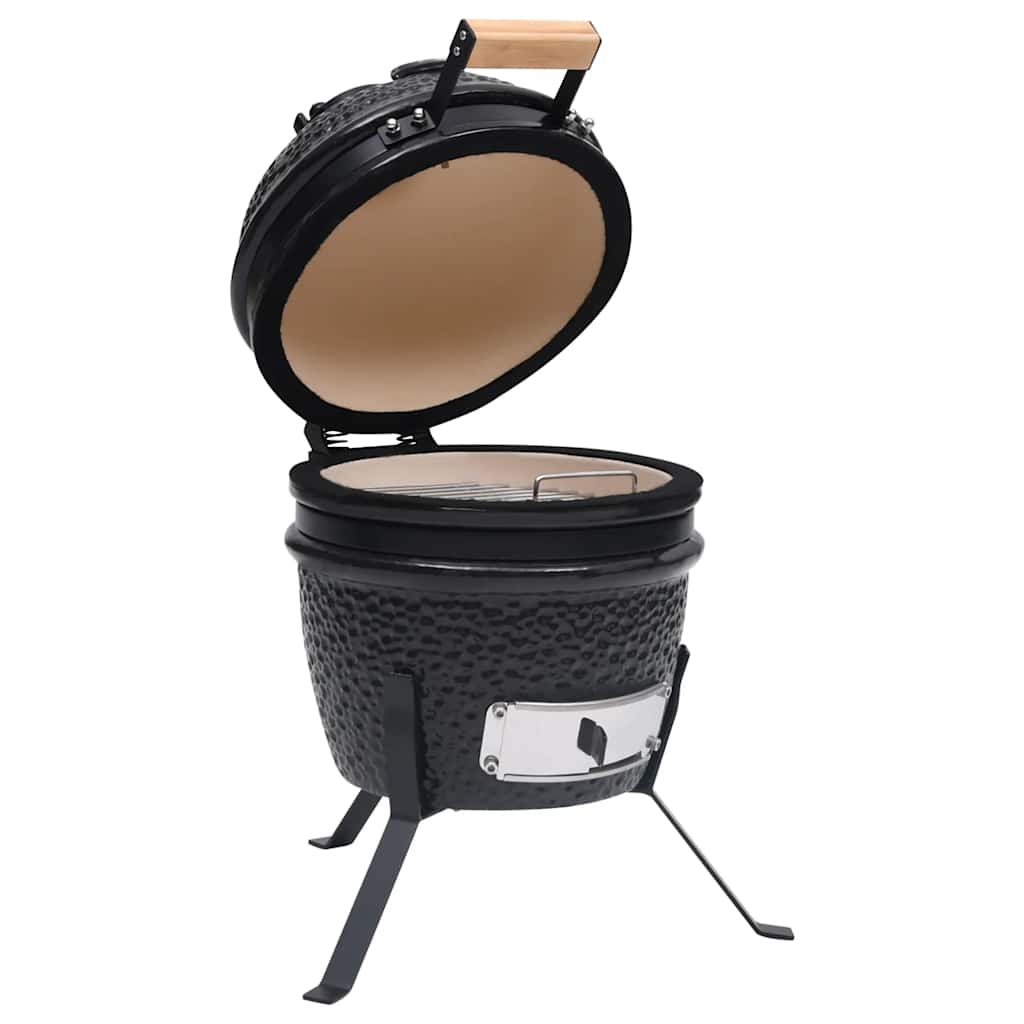 Kamado Grils, Kūpinātava, Keramika, 56 Cm, Melns