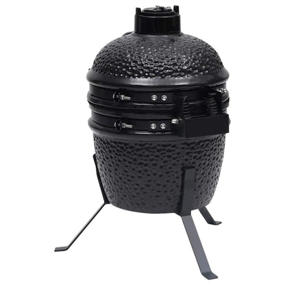 Kamado Grils, Kūpinātava, Keramika, 56 Cm, Melns