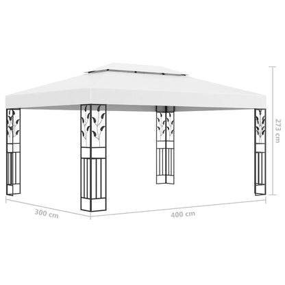 Dārza Nojume Ar Dubulto Jumtu Un Led Lampiņām, 3X4 M,