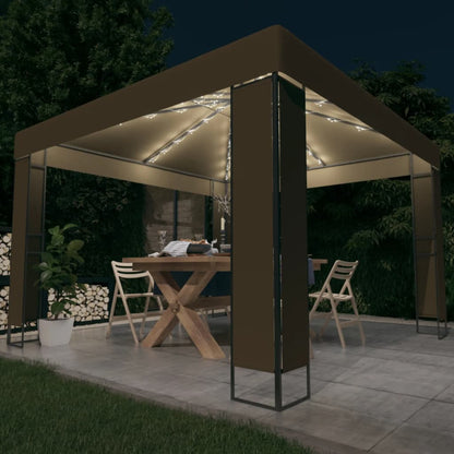 Dārza Nojume Ar Dubulto Jumtu Un Led, 3X3X2,7M,