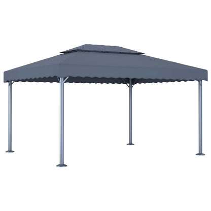 Dārza Nojume Ar Led Lampiņām, 400X300 Cm, Pelēka, Alumīnijs