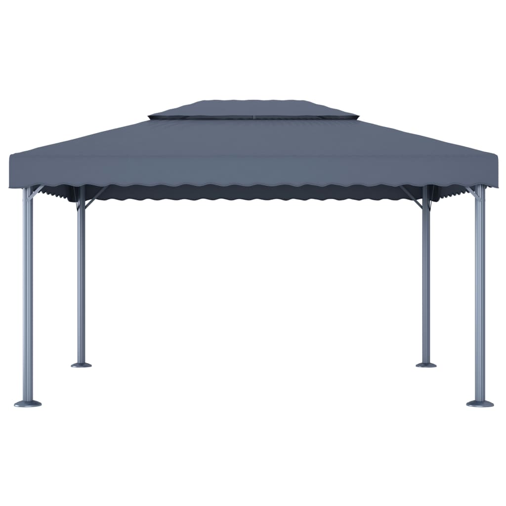 Dārza Nojume Ar Led Lampiņām, 400X300 Cm, Pelēka, Alumīnijs
