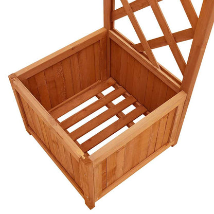 Dārza Pergola Ar Puķu Kasti, Egles Masīvkoks
