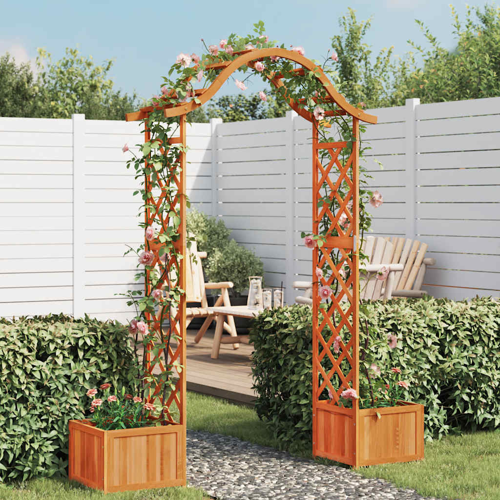 Dārza Pergola Ar Puķu Kasti, Egles Masīvkoks