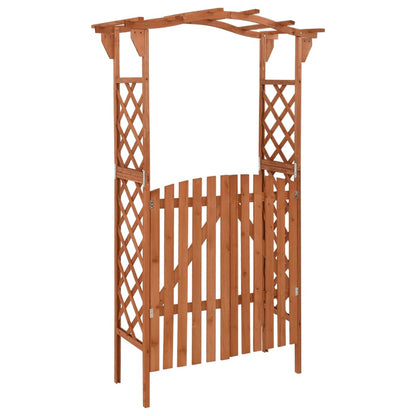 Pergola Ar Vārtiem, 116X40X204 Cm, Egles Masīvkoks