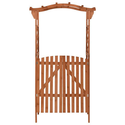 Pergola Ar Vārtiem, 116X40X204 Cm, Egles Masīvkoks