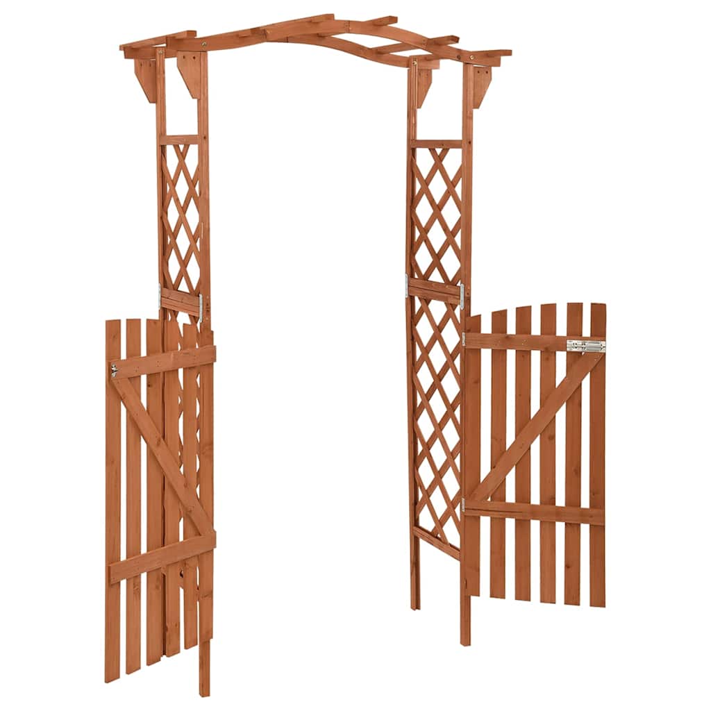 Pergola Ar Vārtiem, 116X40X204 Cm, Egles Masīvkoks