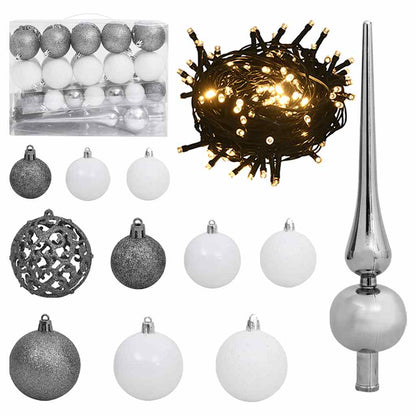 Ziemassvētku Bumbu Komplekts, 60 Gab., 150 Led, Zeltaini Rozā