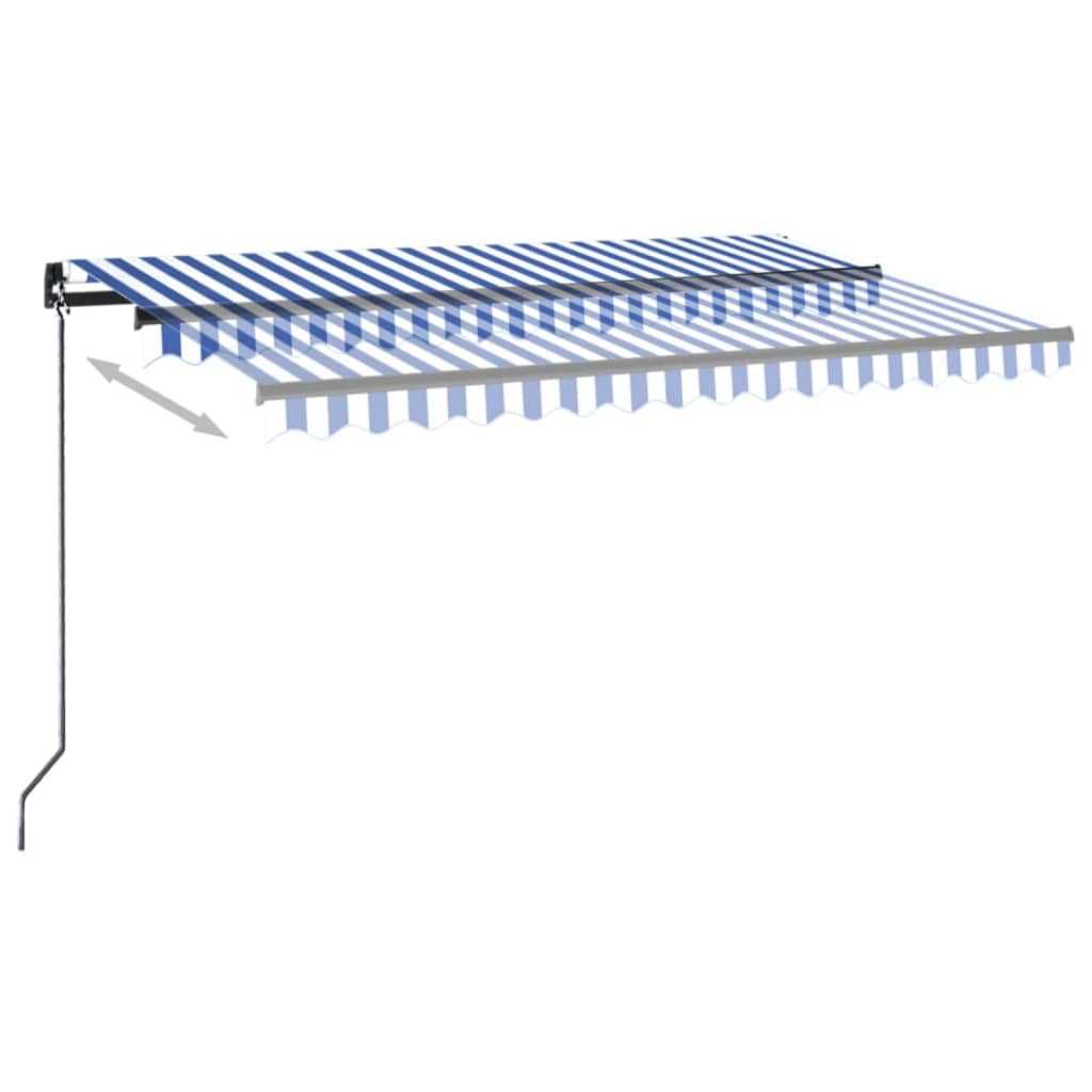 Izvelkama Markīze Ar Led, , Zila Ar Baltu
