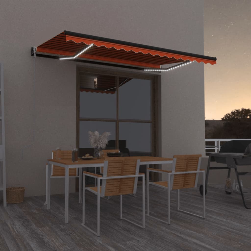 Izvelkama Markīze, Led, Vēja Sensors, , Zila Un Balta