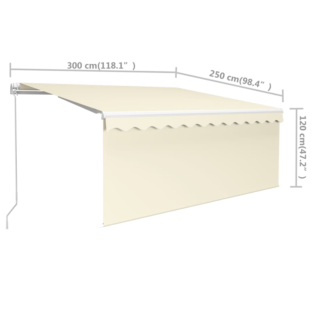 Izvelkama Markīze Ar Žalūziju, 3X2,5 M, Manuāla, S