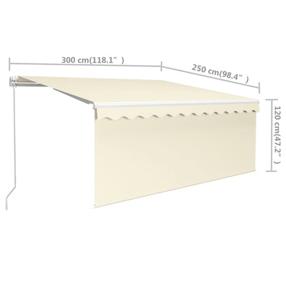 Izvelkama Markīze Ar Žalūziju, 3X2,5 M, Manuāla, S