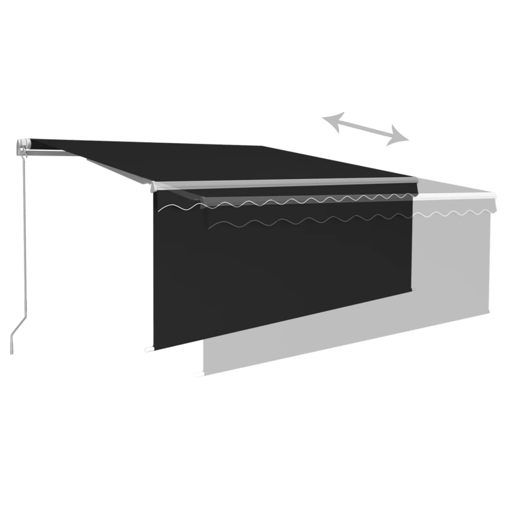 Izvelkama Markīze Ar Žalūziju, 3X2,5 M, Manuāla, Antracītpelēka
