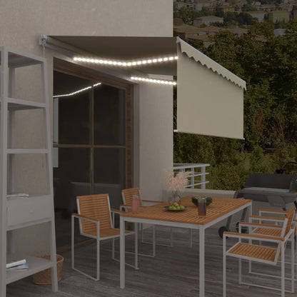 Izvelkama Markīze Ar Žalūziju, Led, 4,5X3M, Manuāla, Zili Balta