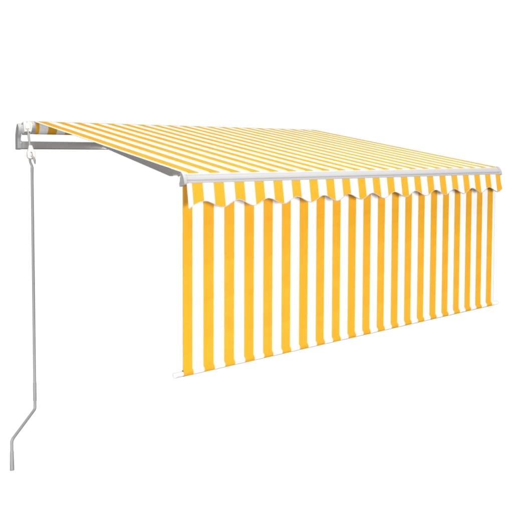 Izvelkama Markīze Ar Žalūziju, 3,5X2,5 M, Dzeltenbalta